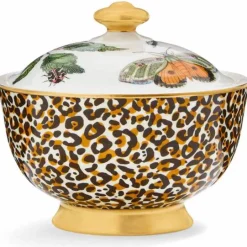 Creatures of Curiosity sukkerskål med lokk 20 cl leopard