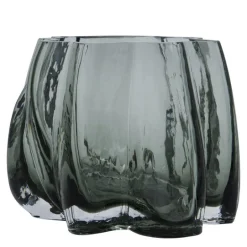 Curva telysestake 15 cm røkt grå