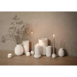 Curve lysestake h7 cm hvit