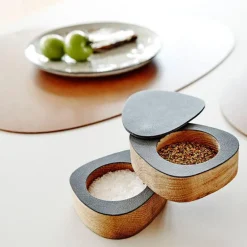 Curve Nupo salt og pepper sett 8x10 cm antrasitt