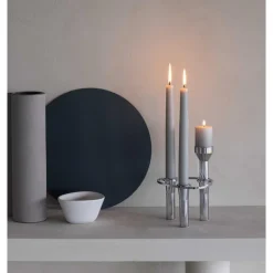 Curve Pillar lysestake 9,9 cm krom