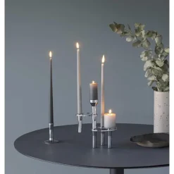 Curve Pillar lysestake 9,9 cm krom