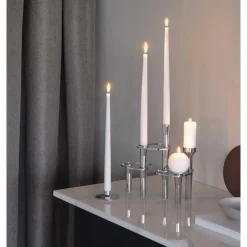 Curve Pillar lysestake 9,9 cm krom