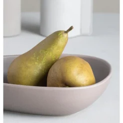 Curve Stoneware dyp tallerken 22x19 cm varm grå