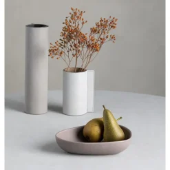 Curve Stoneware dyp tallerken 22x19 cm varm grå