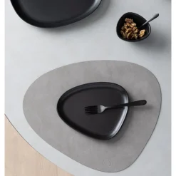 Curve Stoneware frokosttallerken 22x19 cm svart