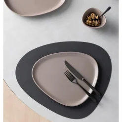 Curve Stoneware middagstallerken 30x26 cm varm grå