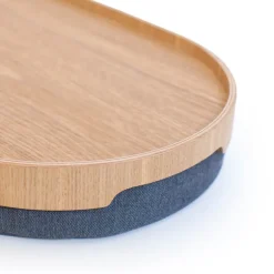 Curveline knebrett anti-slip 39x26 cm piltre/grå