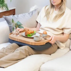 Curveline knebrett anti-slip 47x34 cm piltre/grå