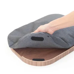 Curveline knebrett anti-slip 47x34 cm valnøtt/grå