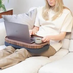 Curveline knebrett anti-slip 47x34 cm valnøtt/grå