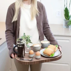 CurveLine serveringsbrett anti-slip 47x34 cm valnøtt