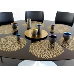 Dahlia spisebrikke 36 cm brass