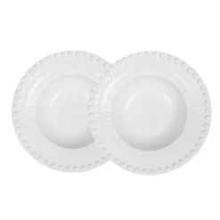 Daisy dyp tallerken 21 cm 2 stk hvit