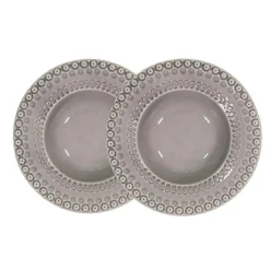 Daisy dyp tallerken 21 cm 2 stk soft grey