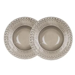 Daisy dyp tallerken 21 cm 2 stk greige