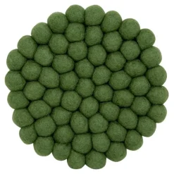 Dakota gryteunderlag i ull 19x19 cm grønn
