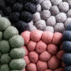 Dakota gryteunderlag i ull 19x19 cm rosa