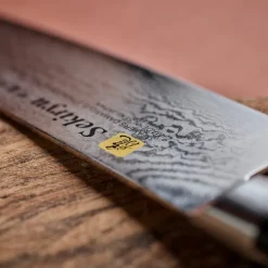 Damask grønnsakskniv 15 cm svart