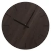 Dark Oak veggklokke 28 cm mørk eik m/svart viser