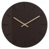 Dark Oak veggklokke 28 cm mørk eik m/kopper viser