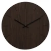 Dark Oak veggklokke 38 cm mørk eik m/svart viser