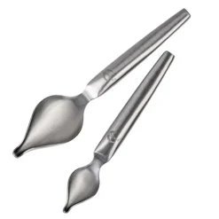 Dekorskje 27/20 cm 2 stk stål matt