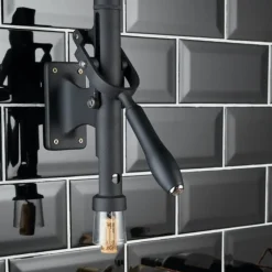 Deluxe veggmontert vinåpner 31,5 cm svart