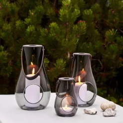 Design With Light hurricane lanterne 16 cm smoke