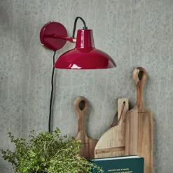 Desk vegglampe 30x18 cm rød