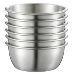 Dian dippskål 6 stk 6 cm sølv