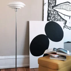 DL31 gulvlampe 133 cm opal/krom