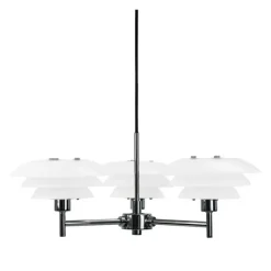 DL20 lysekrone 17 cm opal/krom