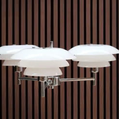 DL20 lysekrone 17 cm opal/krom