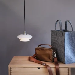 DL20 pendel 9 cm opal/krom