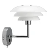 DL20 vegglampe 20 cm opal/krom