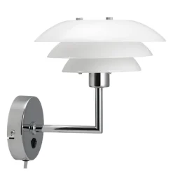 DL20 vegglampe 20 cm opal/krom
