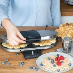 Dobbelt vaffeljern hjerteformede vafler