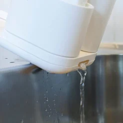 Do-Dish såpedispenser/oppvaskstativ 21,5x12,5x16 cm mørkt tre