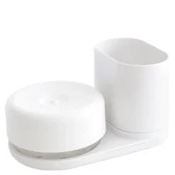 Do-Dish såpedispenser/oppvaskstativ 18x11x11 cm hvit