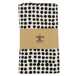 Dots duk 140x260 cm hvit/svart