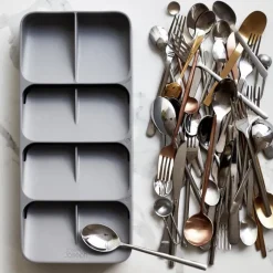 Drawerstore bestikkoppbevaring 39x18 cm grå