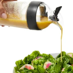 Dressingflaske 22 cm klar/svart