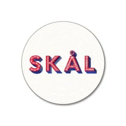 Drikkeunderlag 10 cm skål hvit