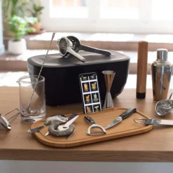 Drinksett i 17 deler svart