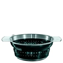 Dørslag sammenleggbar stål/svart