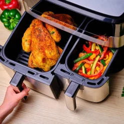 Dual Easy Fry & Grill airfryer 5,2/3,1L silver