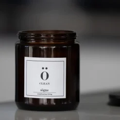 Duftlys clean 7x9 cm brun