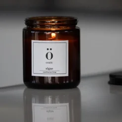 Duftlys cozy 7x9 cm brun