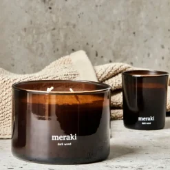 Duftlys dark wood 7,5x10 cm brun